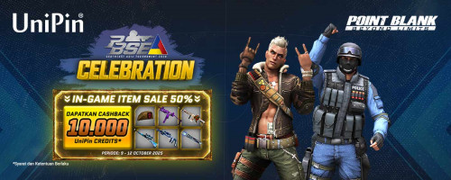 PB SEA Celebration 2025! In-Game Item Sale 50% dan Top Up PB Cash Untuk Dapatkan Cashback 10.000 UniPin Credits!